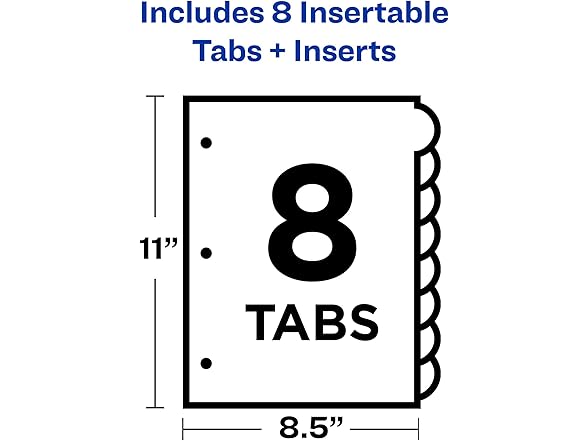 Avery Insertable Style Edge Plastic Dividers
