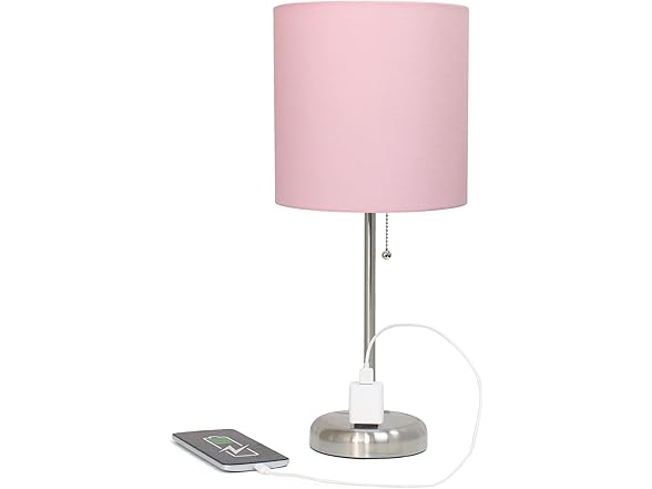 Creekwood Home Oslo 19.5" Contemporary Light Pink