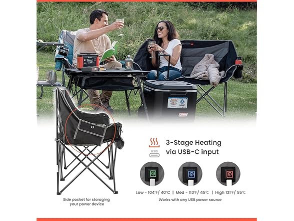 ARROWHEAD OUTDOOR 57" Wide Duo Heated Loveseat