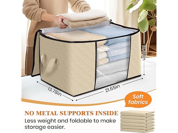 Fab totes 60L Beige 8 Pack Storage Bags
