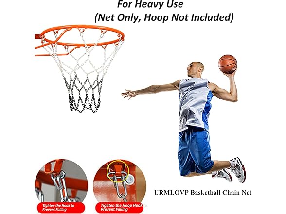 URMLOVP Heavy Duty Basketball Chain Net