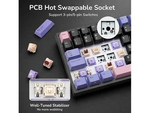 RK ROYAL KLUDGE RK84 75% RGB Hot Swap Gaming Keyboard