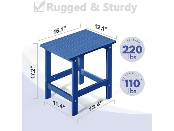 PASAMIC Adirondack Square Side Table