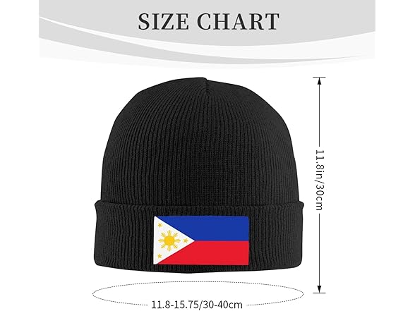 PRTYABS Cute Philippines Flag Beanie