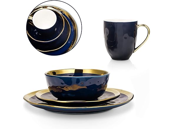 Stone Lain Porcelain 16 Piece Dinnerware Set