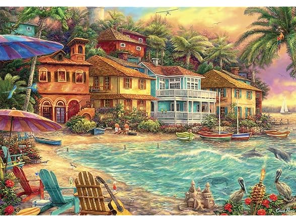 Chuck Pinson - Island Time - Large Piece Jigsaw Puzzle