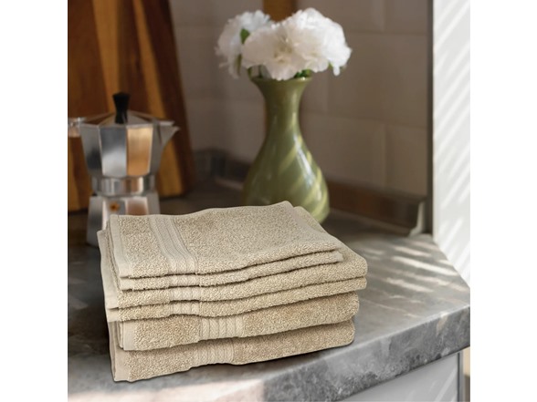 Textilia Set of 6 Bath Towel Set  Beige
