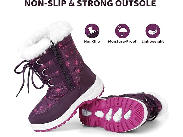 Girl Fur Winter Warm Snow Boots