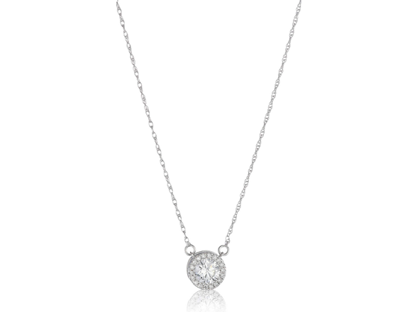 Amazon Essentials Necklace Halo 0.75ct White Gold