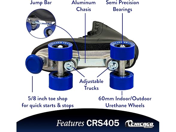 CHICAGO Skates Premium Black Quad Roller