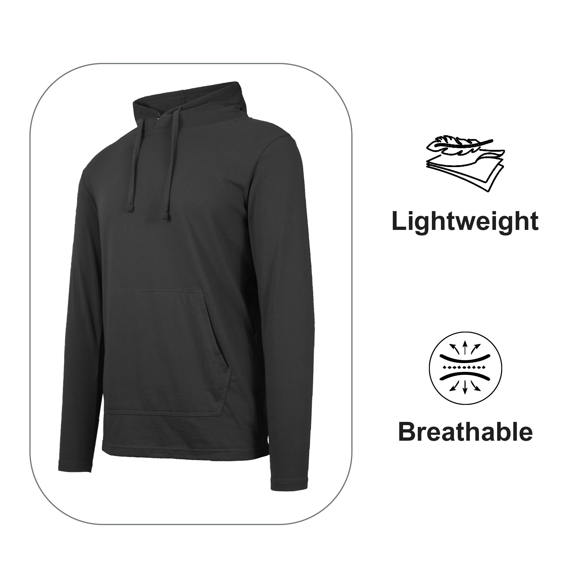 3Pk Asst Mens Cotton Pullover Hoodie - Gallery 12