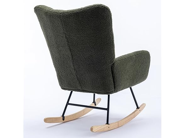 SPOFLYINN Nursery Wingback Glider Rocker