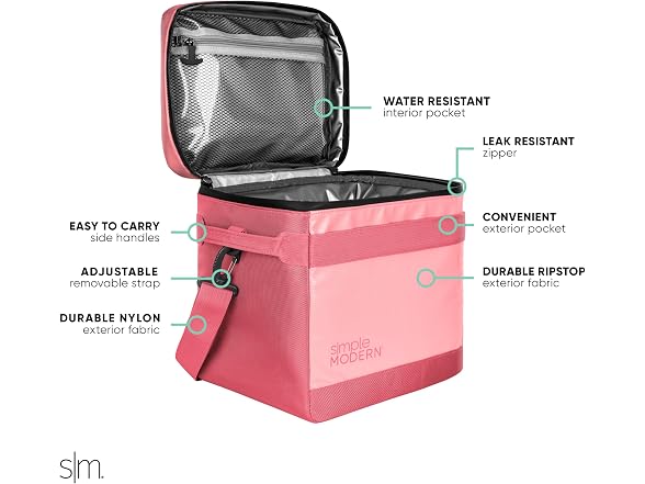 Simple Modern Insulated Soft Cooler | 11L, Pink