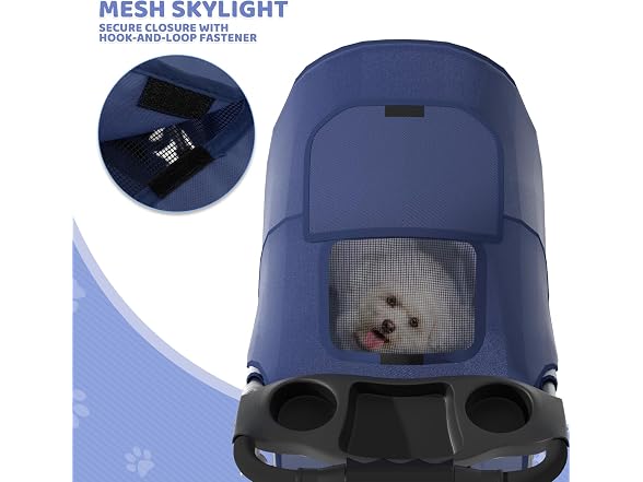 Magshion 3-Wheel Pet Stroller, Foldable Trave