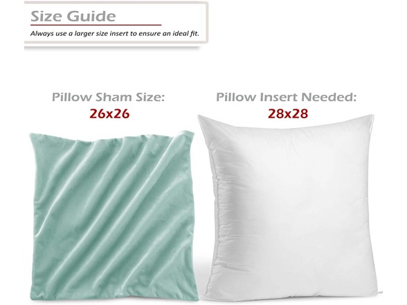 Nestl Euro Pillow Covers Cozy Velvet 26"