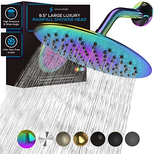 9.5" High Pressure Rain Shower Head - Gallery 13