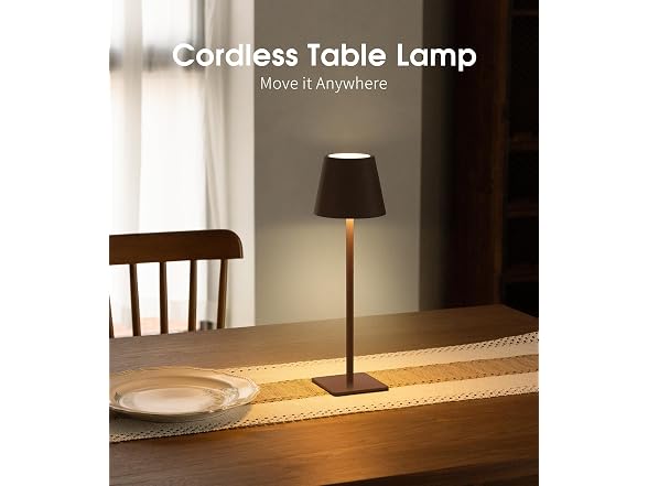 3 Pack Cordless Table Lamp, Battery
