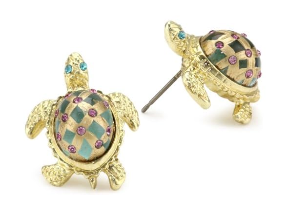 Betsey Johnson Turtle Stud Earrings