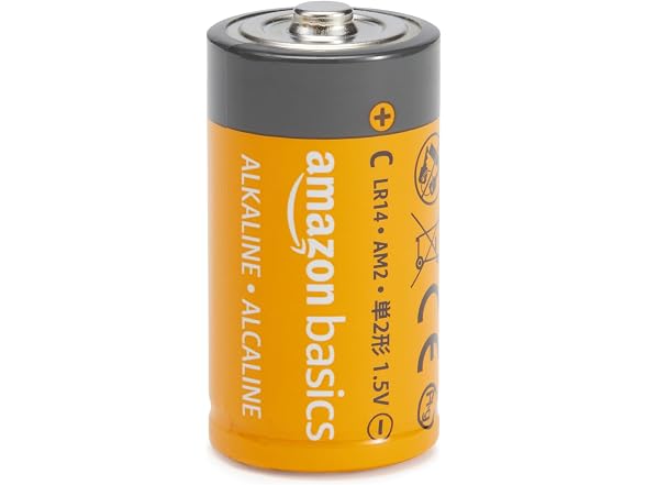 (12 Pack) Amazon Basics C Cell Alkaline All-Purpose Batteries