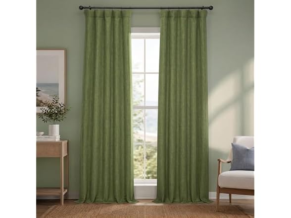 HPD Half Price Drapes - Faux Linen Curtains for Living Room (1 Panel)