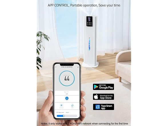 White Hiswelle 8L Smart Top Fill Humidifier