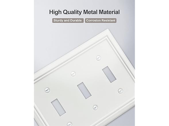 3-Gang Metal Toggle Switch Plate 4-Pack