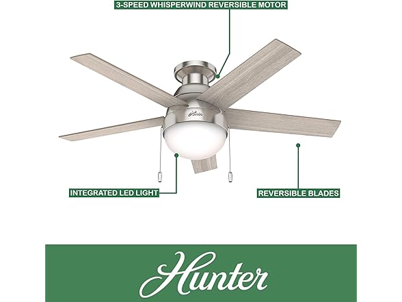(Refurbished) Hunter Fan CC50278-A 46-inch w/ Light
