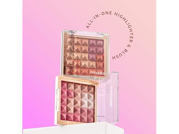 FLOWER BEAUTY Pyramids Cheek, Color (Peach Glow)(Pack of 1)