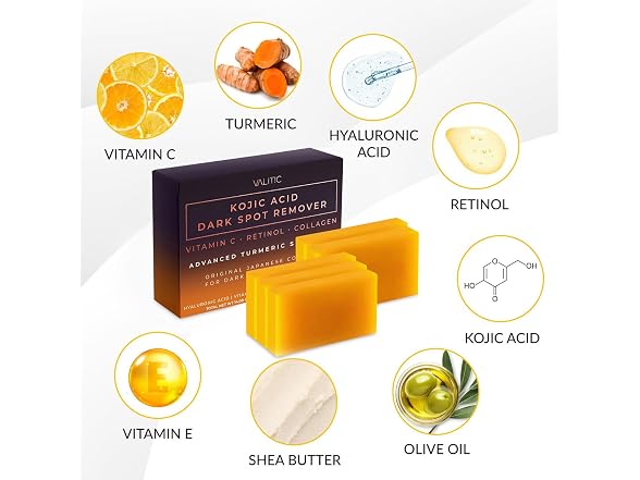 Valitic Kojic Acid Dark Spot Remover Soap 5 Pack