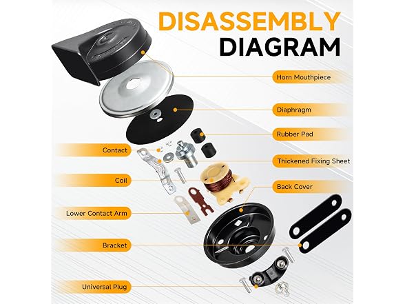 FARBIN Horn Compatible with Ford/GM/Chrysler F-150 
