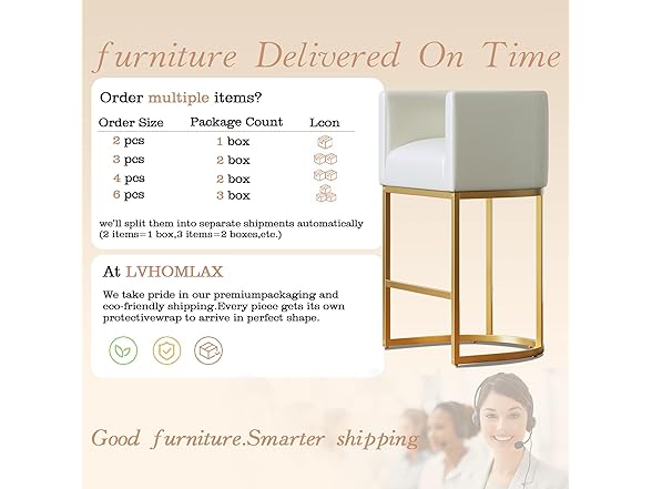 LVHOMLAX Modern Counter Height Bar Stools,Bar Stools Set of 3,Faux Leather Upholstered Barrel Barstools with Backs,26'' Kitchen Island Chairs,Gold Metal Frames,Beige White Leather (Open Box)