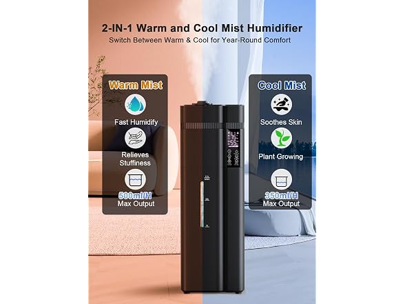 Zeova 13L Warm & Cool Mist Humidifier Choose Color