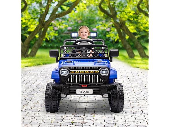 12V Ride On Car for Kids Electric Vehicle Dark Blue