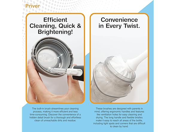 Priver - Baby Bottle Brush 2 Pack Set