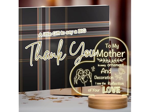 Mom from Daughter Heart Night Light