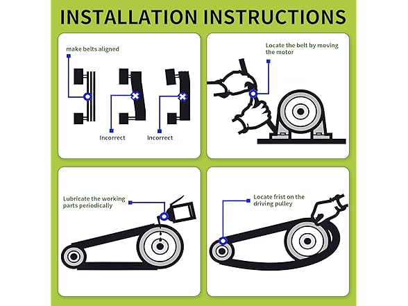 JingSney 5/8"x154" Deck Belt 1-653368