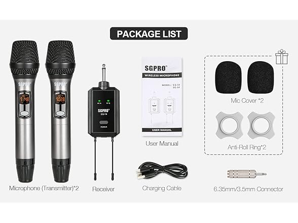 SGPRO Multiple-Purpose Wireless Microphone Set
