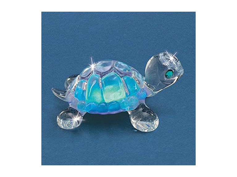 Goldia Blue Turtle Glass Figurine