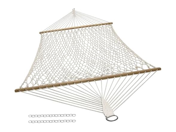 Sunnydaze Decor LY-CDWHWS Cotton Rope Hammock Nat Off-wh