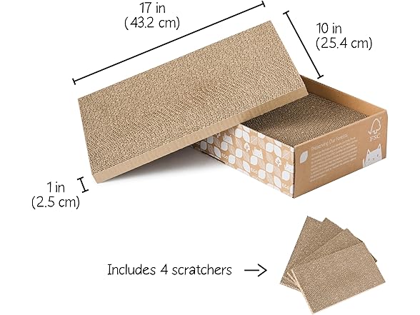 Kitty City Sustainability FSC Scratcher 4 Pack