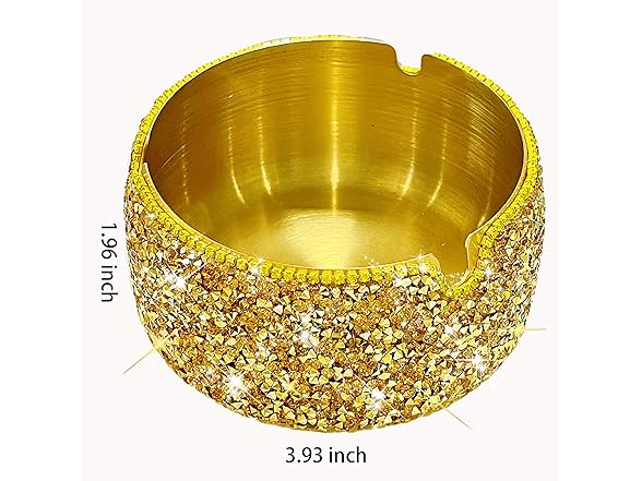 Sparkling Gold Ashtray Decor