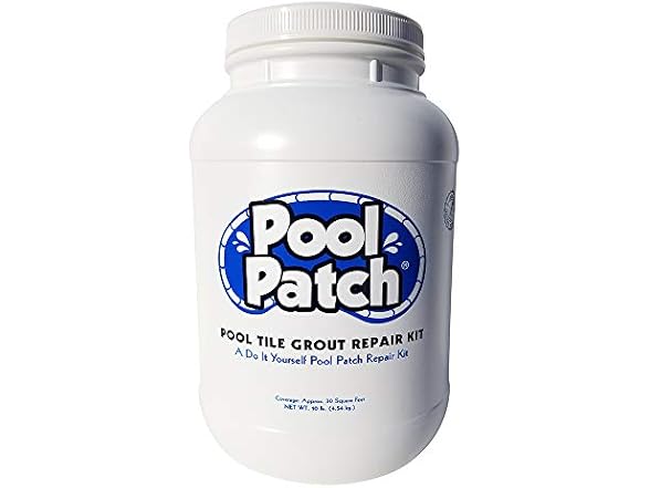 Pool Patch Gray Pool Tile Grout Repair Kit, 10-Pound, Gray