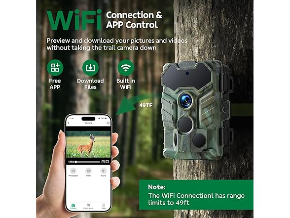 VOOPEAK Trail Cameras WiFi Bluetooth
