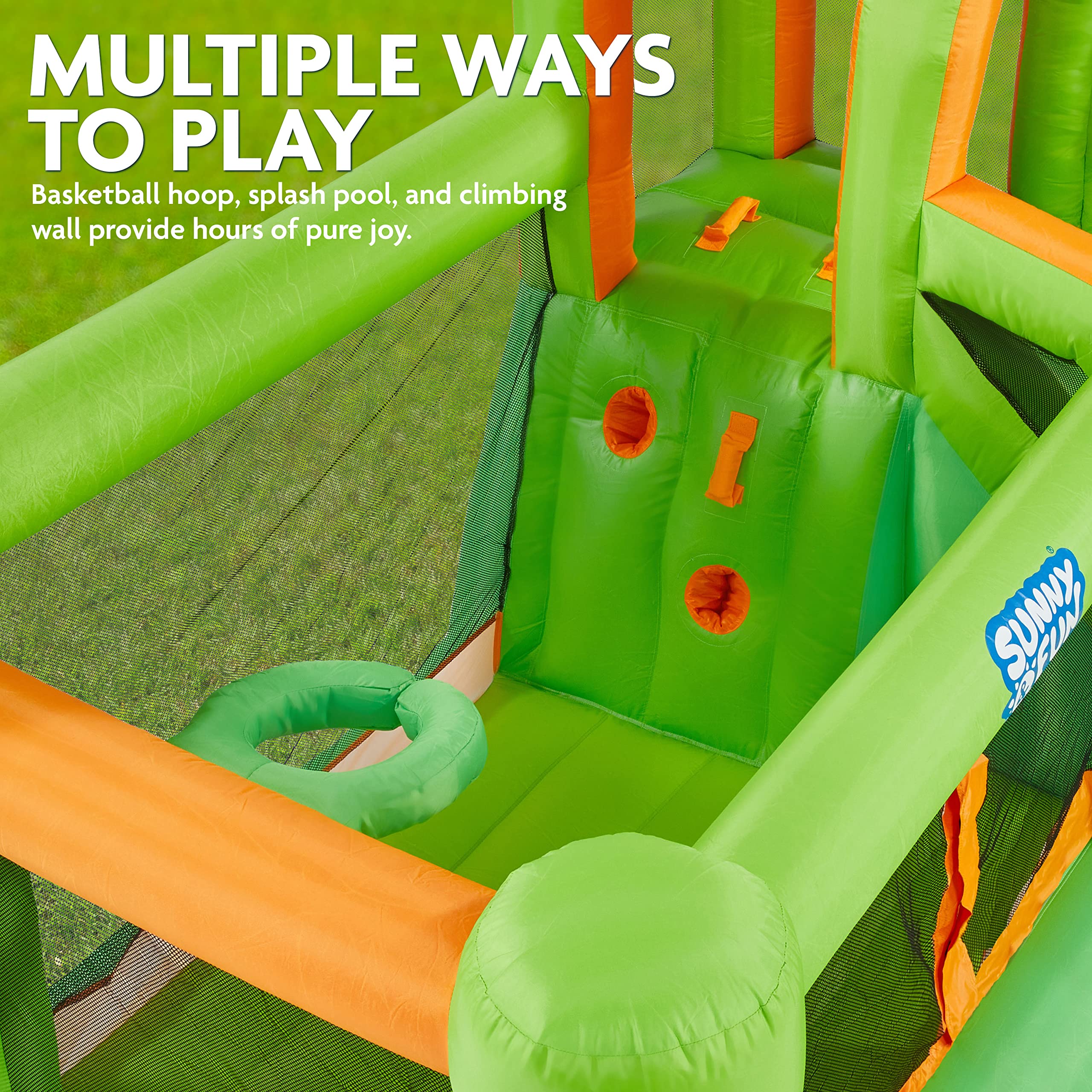 Sunny & Fun Compact Bounce-A-Round Inflatable Water Slide Park - Gallery 9
