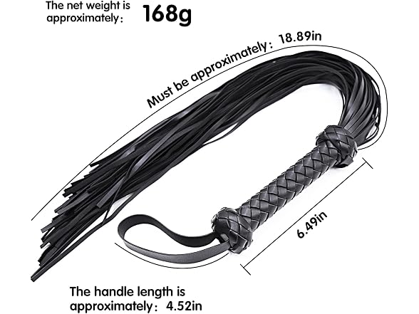 VCOOTS Leather Flogger Whip