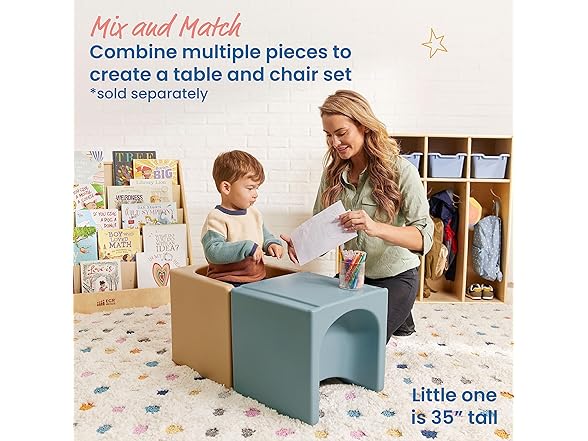 ECR4Kids Tri-Me 3-In-1 Cube Chair