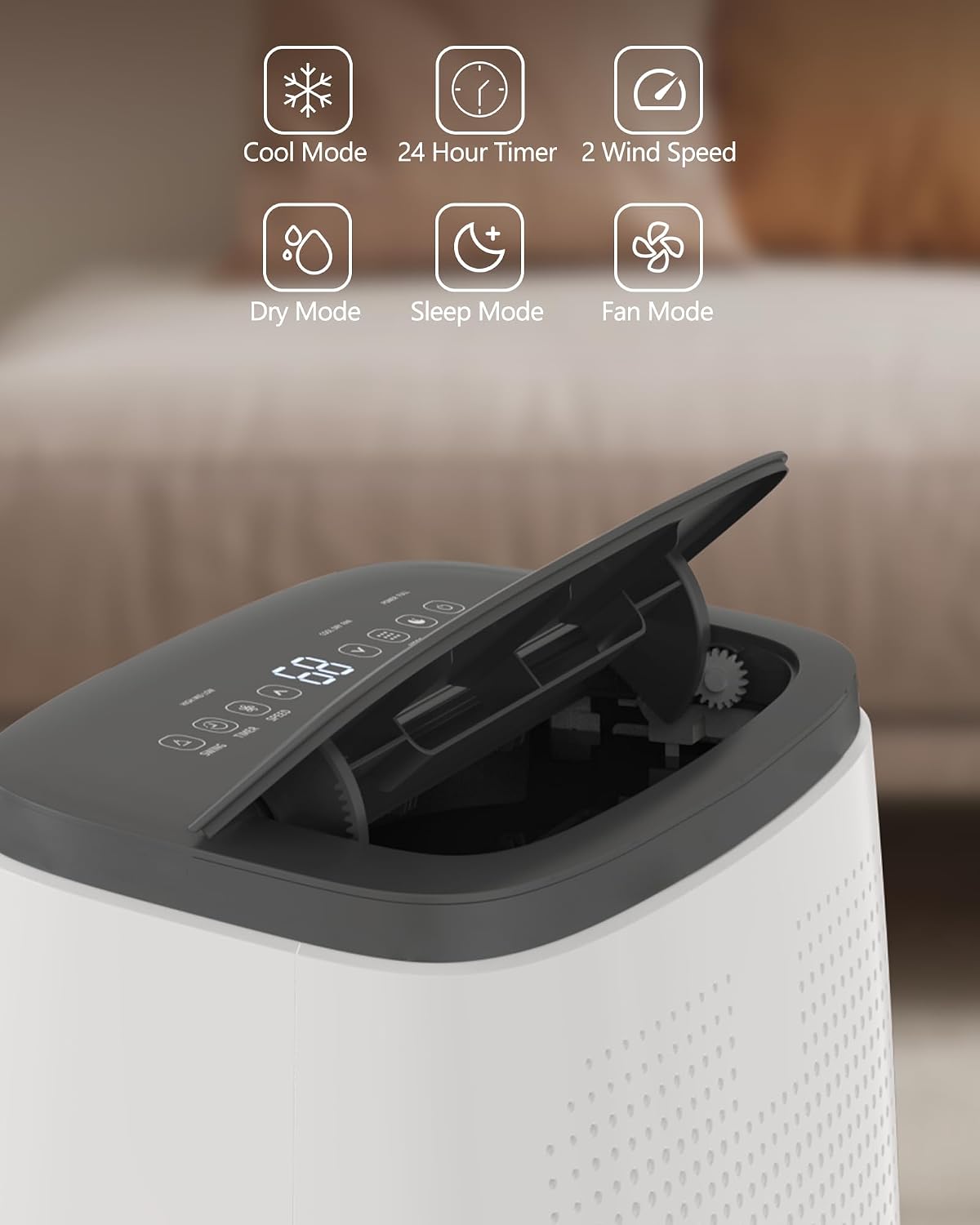 GARVEETECH 14,000 BTU DRAINAGE-FREE PORTABLE AC - Gallery 7