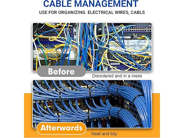 TAURISH Zip Ties 200pc 8" Black