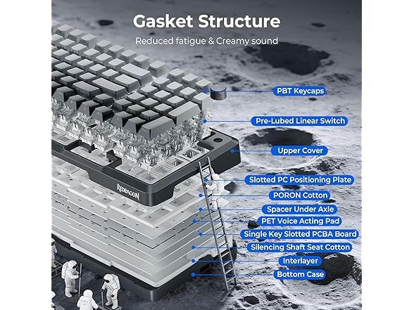 Redragon Grey Gradient Keyboard
