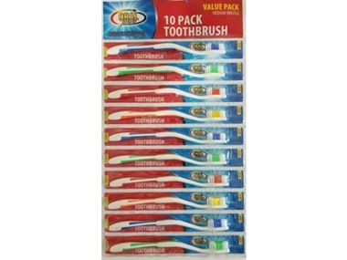 $7.99 (20-100Ct) Medium Bristle Toothbrushes dealfomo